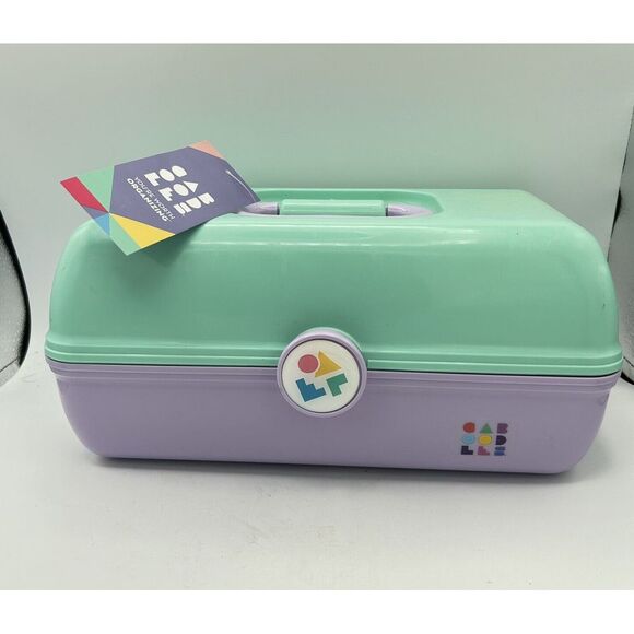 Caboodles Retro Makeup Travel Case  Mint & Lavender On The Go Girl USA CAB5626 - Picture 1 of 8